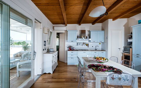 Logement Onda: Cuisine, Salle à manger, Salon