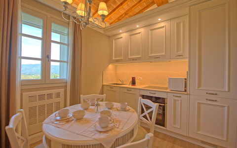 Logement Sole Di Vino - 3: Cuisine, Salle à manger, Salon