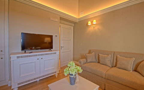 Logement Sole Di Vino - 4: Cuisine, Salle à manger, Salon