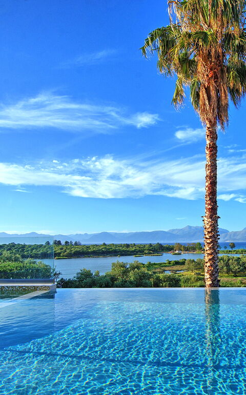 Villa Corfu Panorama: bassin, Extérieur, Vues