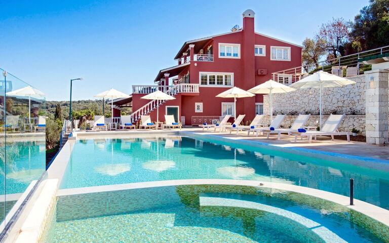 Villa Corfu Panorama: bassin, Extérieur