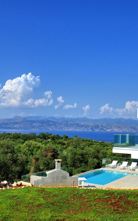 Villa Nafsika: bassin, Extérieurs, Jardin, Vues