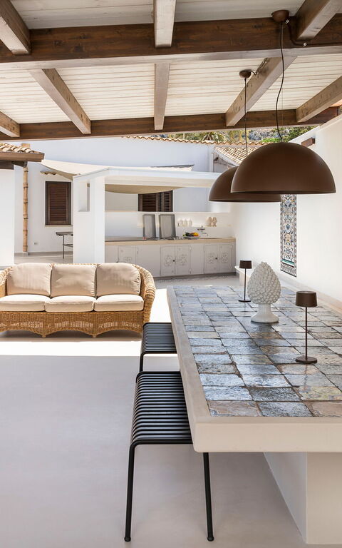 Villa Cala Mancina: Balcon / Terrasse / Patio, Extérieur, Extérieurs