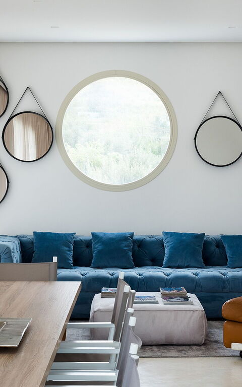 Villa Contra: Salle à manger, Salon