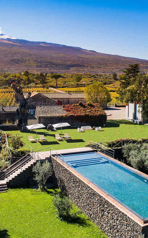 Etna Retreat: bassin, Jardin, Vues