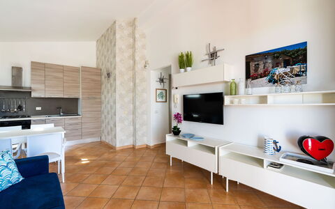 Logement Calantha: Cuisine, Salle à manger, Salon