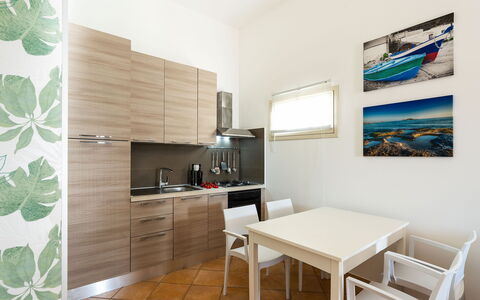 Logement Kalika: Cuisine, Salle à manger, Salon