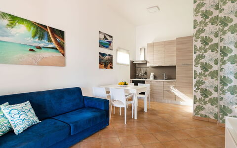 Logement Euthalia: Cuisine, Salle à manger, Salon