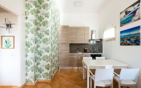 Logement Kalika: Cuisine, Salle à manger, Salon