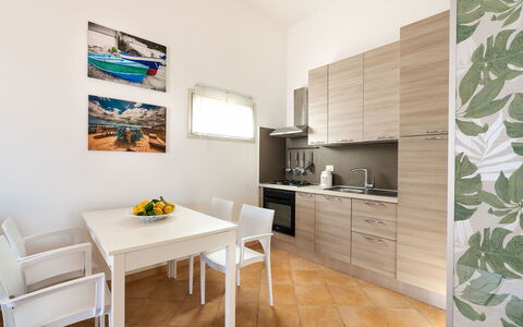 Logement Euthalia: Cuisine, Salle à manger, Salon