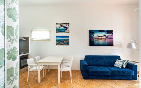 Logement Kalika: Cuisine, Salle à manger, Salon