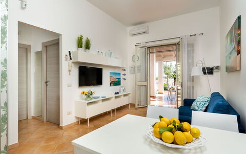 Logement Euthalia: Cuisine, Salle à manger, Salon