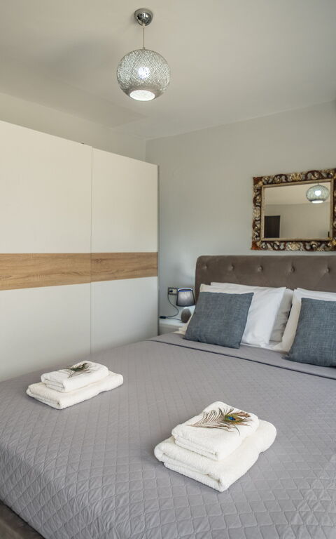 Villa Eftychia: chambre à coucher