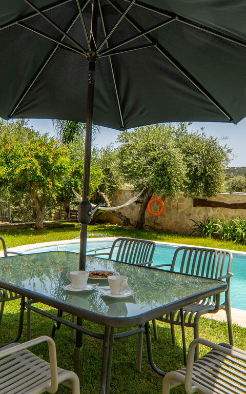 Villa Eftychia: bassin, Extérieur, Jardin