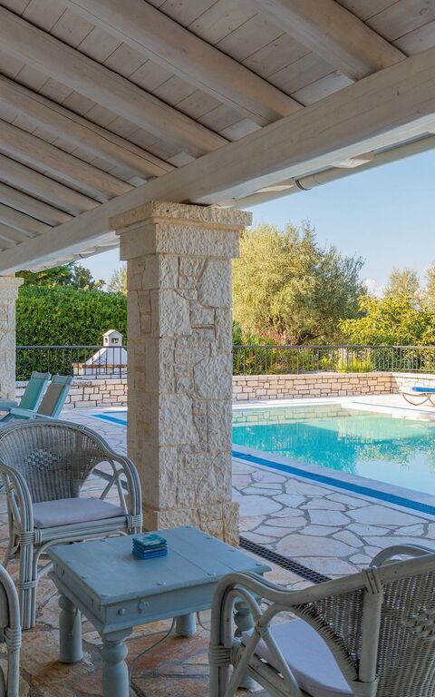 Villa Dimitris: Balcon / Terrasse / Patio, bassin, Extérieur, Vues