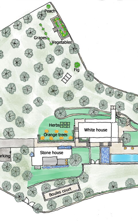 Villa Bluewhite: Planimétrie