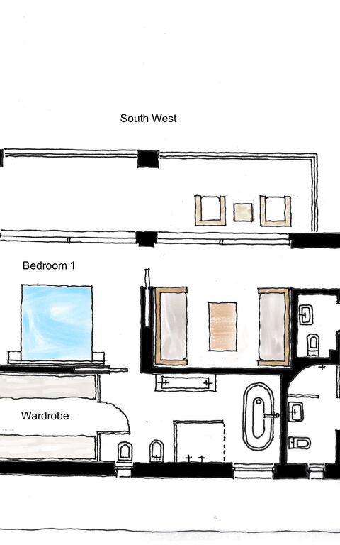 Villa Bluewhite: Planimétrie