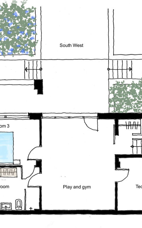 Villa Bluewhite: Planimétrie