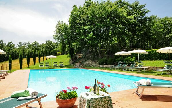 Casale Chieteno: bassin, Été, Extérieur