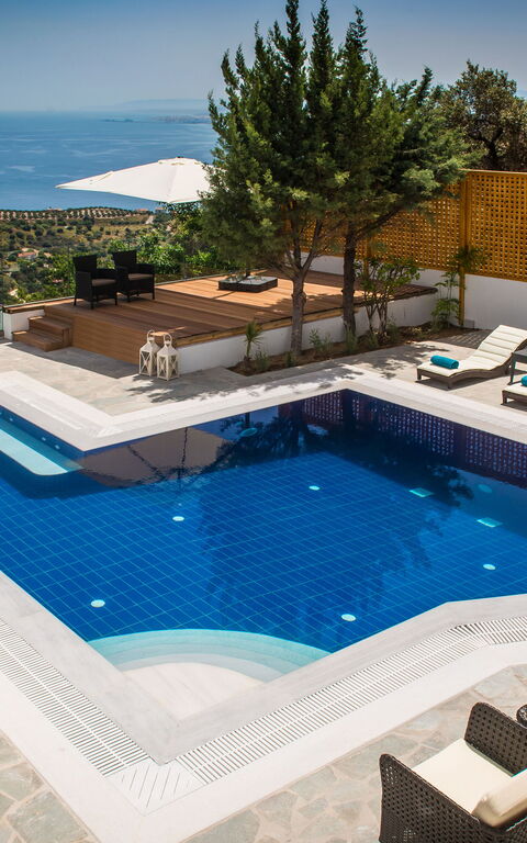 Villa Artemis: bassin, Vues