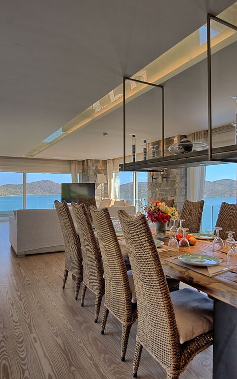 Villa Marina: Salle à manger, Salon