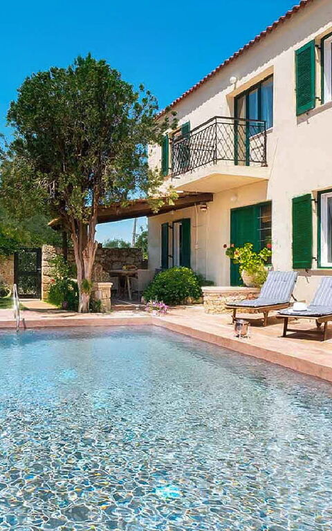 Villa Giani: bassin, Extérieurs