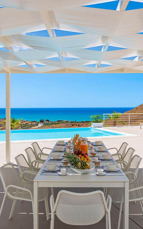 Villa Domizia: Balcon / Terrasse / Patio, bassin, Vues