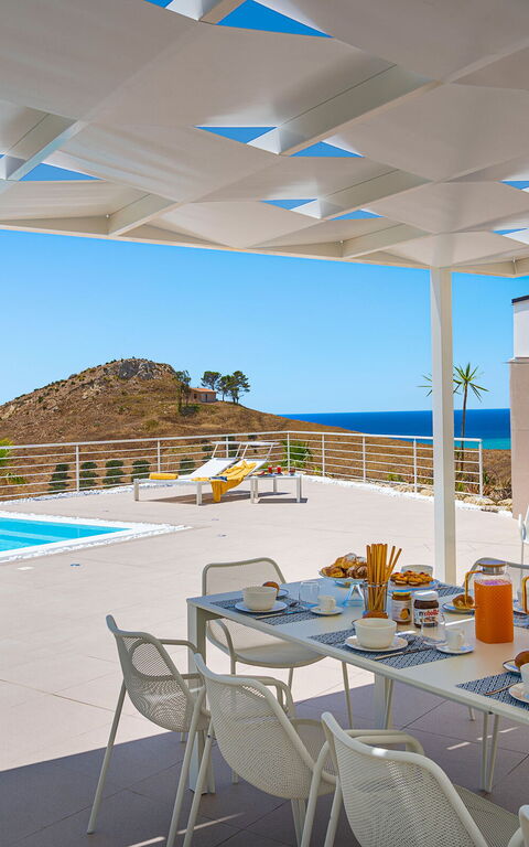 Villa Domizia: Balcon / Terrasse / Patio, bassin, Vues