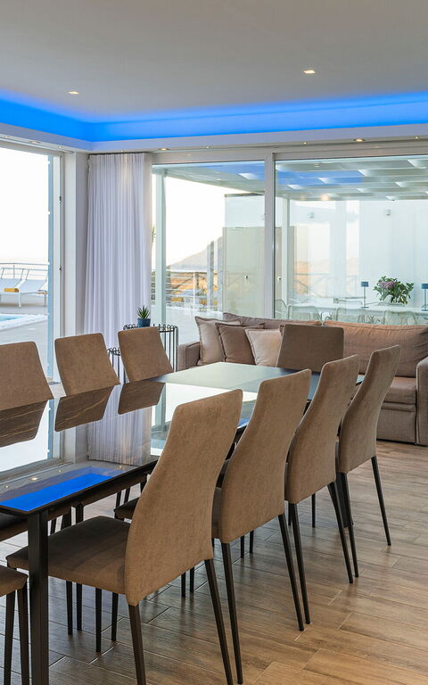 Villa Domizia: Salle à manger, Salon