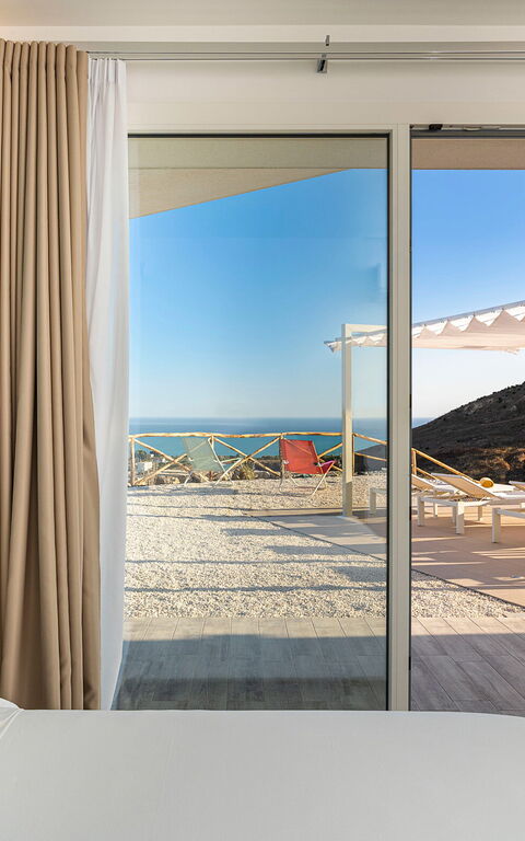 Villa Domizia: chambre à coucher