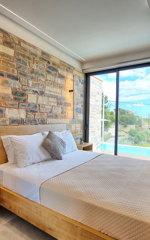 Villa Kallos: chambre à coucher