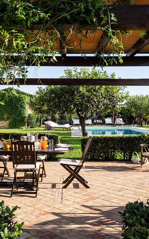 Don Salvatore: Balcon / Terrasse / Patio, bassin, Extérieurs, Jardin