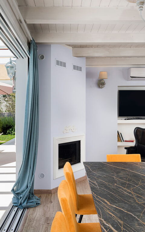 Villa Giutitta: Salle à manger, Salon