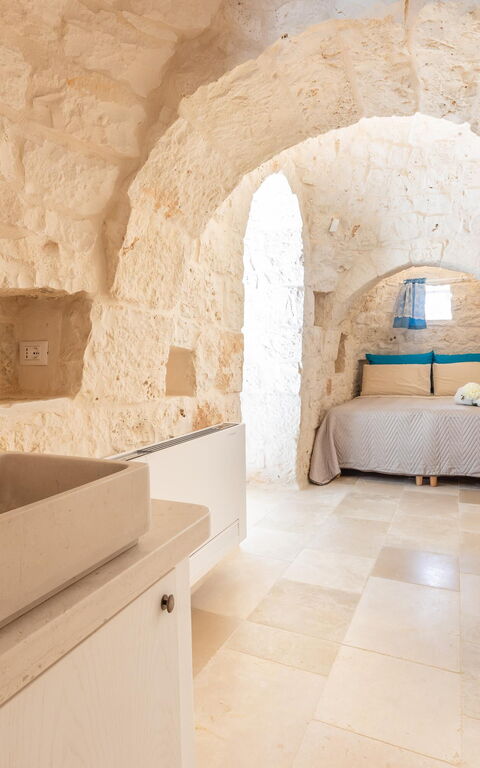 Trullo Adea: chambre à coucher