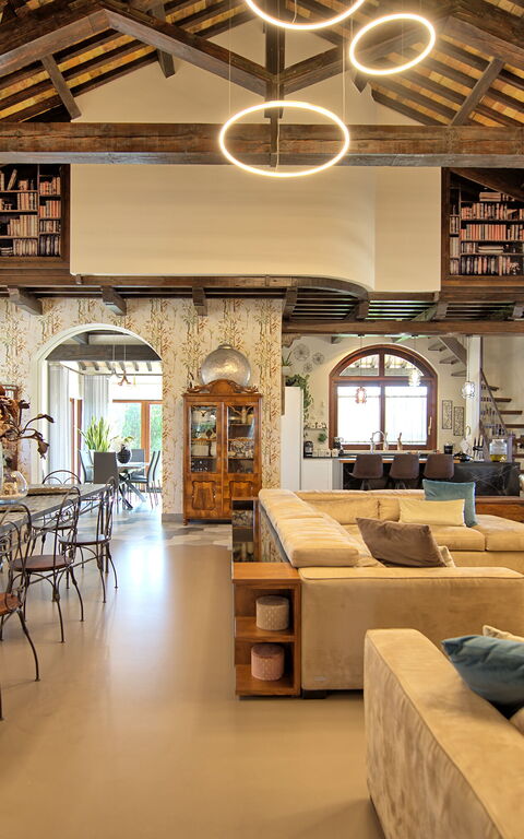 Villa Tagliaferri: Salle à manger, Salon