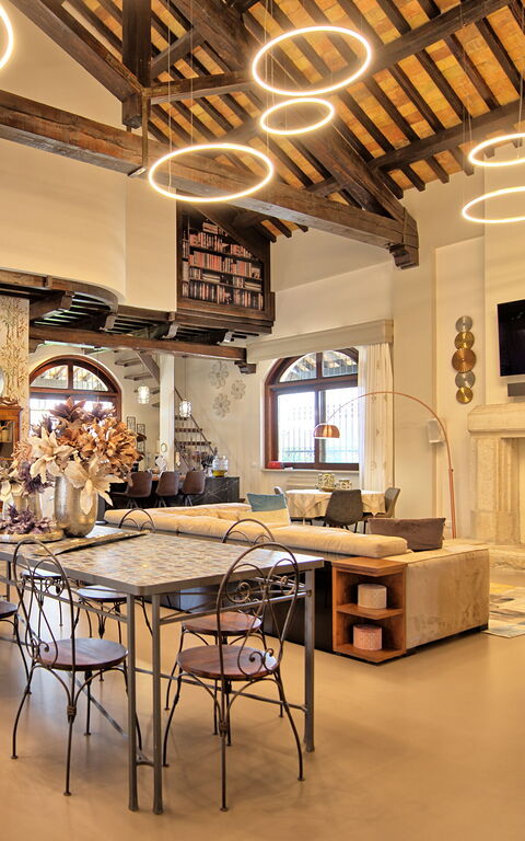 Villa Tagliaferri: Salle à manger, Salon