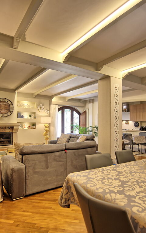 Villa Tagliaferri: Salle à manger, Salon