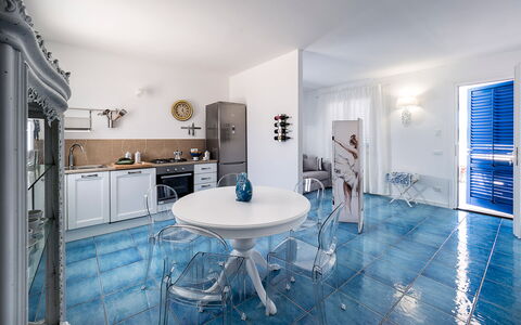 Logement Riccio: Cuisine, Salle à manger, Salon