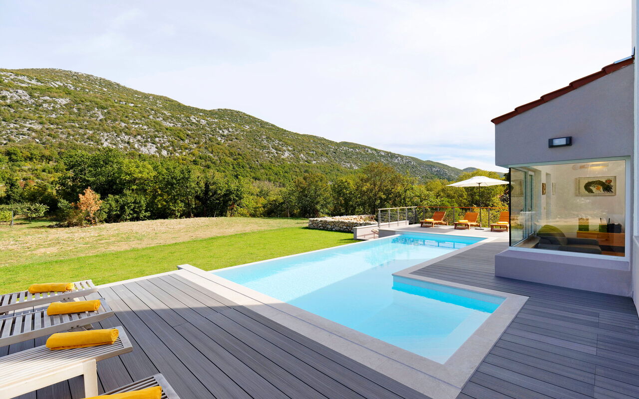 Villa Jure: Balcon / Terrasse / Patio, bassin, Extérieur, Jardin, Vues