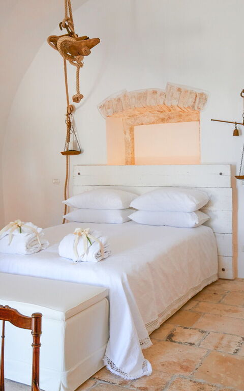 Masseria Lamacerase: chambre à coucher