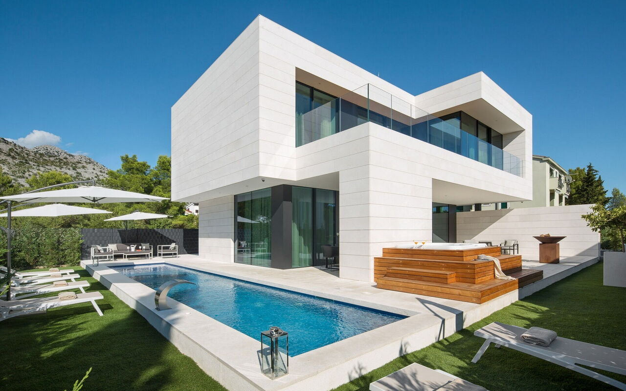 Orvas Villa 82: bassin, Extérieurs, jacuzzi, Jardin, Vues