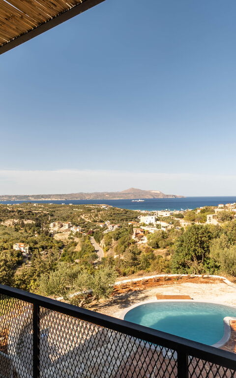 Villa Falcos: Balcon / Terrasse / Patio, bassin, Extérieur, Extérieurs, Vues
