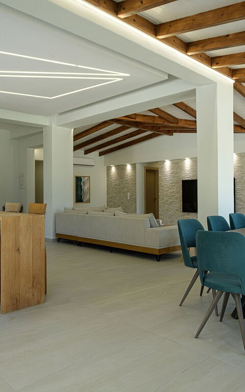 Villa Aurora Blue: Salle à manger, Salon