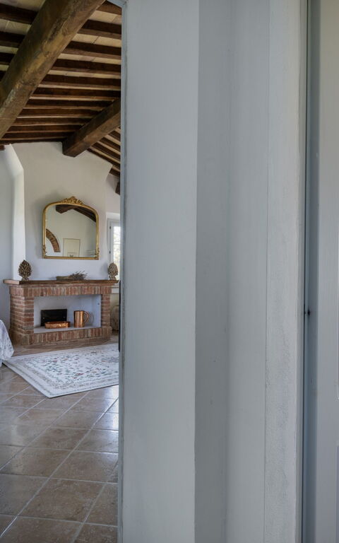 Casale Delle Mele: chambre à coucher, Salle de bain