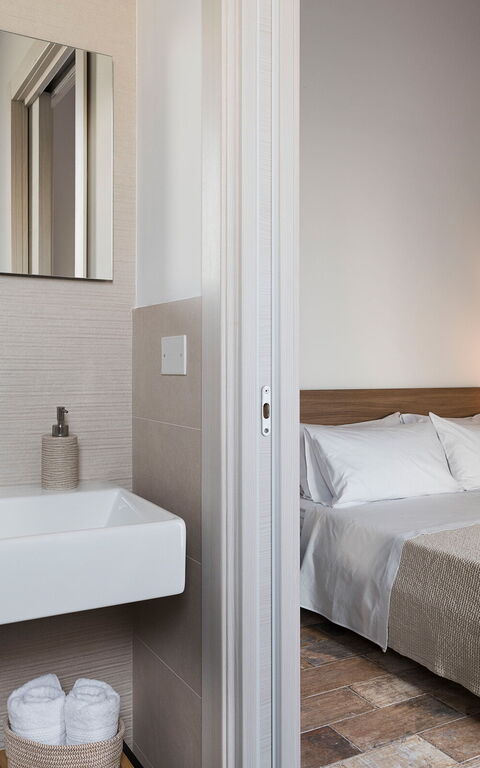 Villa Sike: chambre à coucher, Salle de bain