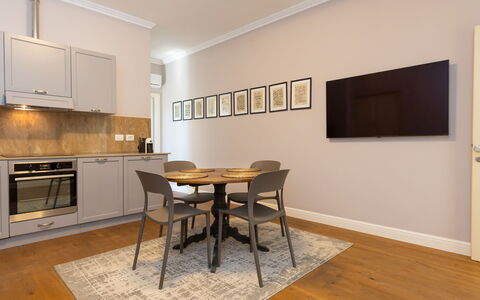 Logement Borgo Ariano 20: Cuisine, Salle à manger