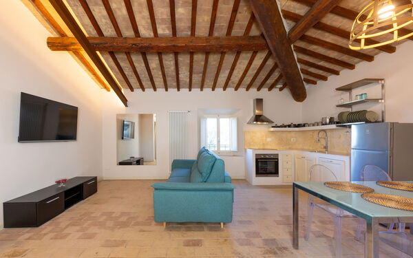 Logement Borgo Ariano 7: chambre à coucher, Salle à manger, Salon