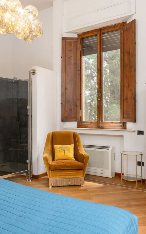 Villa Silvia: chambre à coucher, Salle de bain