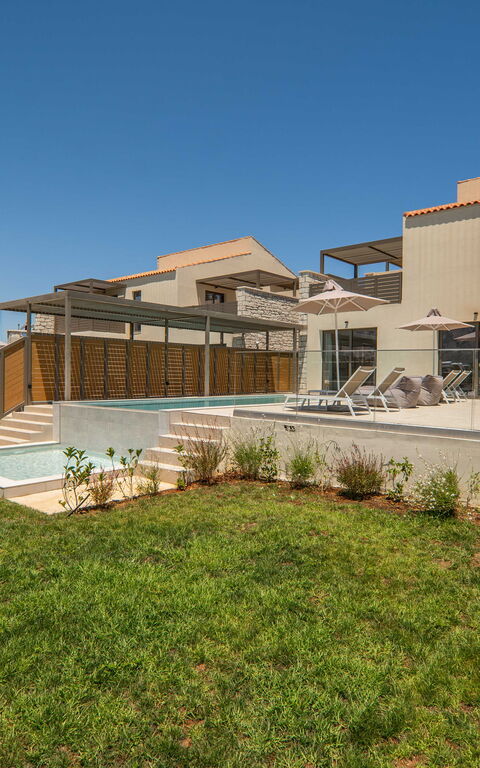 Villa Zen Chrysi: bassin, Extérieur, Extérieurs, Jardin