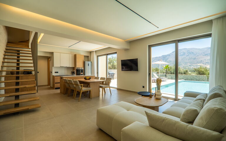 Villa Zen Chrysi: Salle à manger, Salon